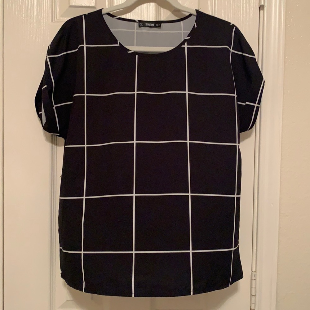 SHEIN black/white blouse